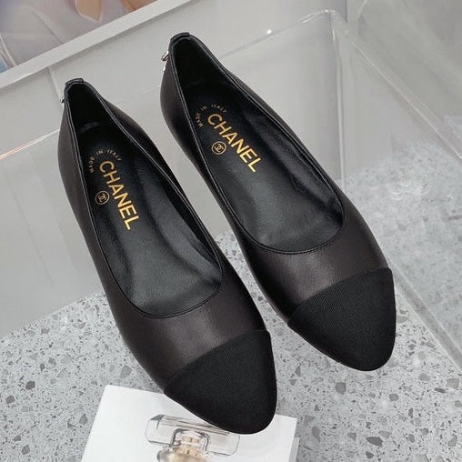 CC 2026 Cap Toe Ballet Flat Calfskin 162176