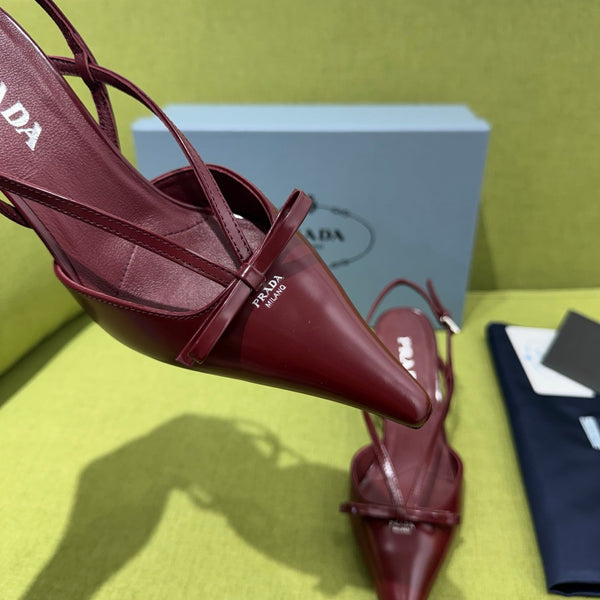 Prad 2026 Pointed Toe Slingback 75mm Suede 148651