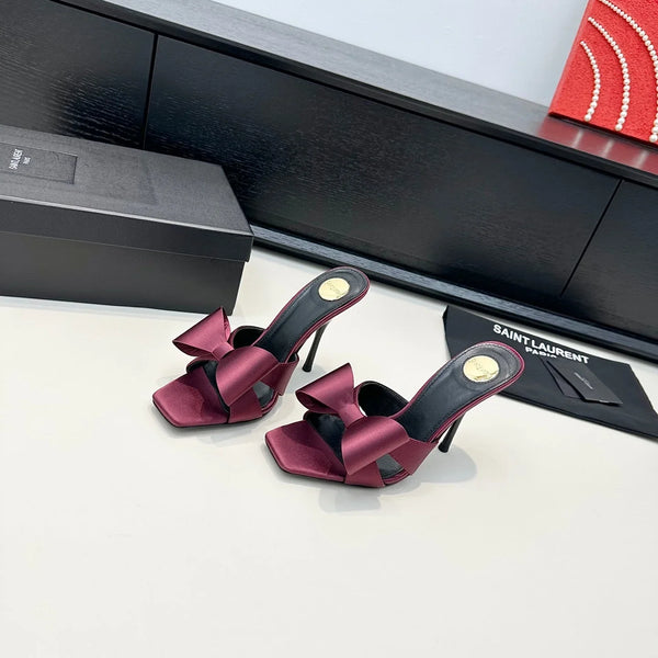 YSL 26S Heeled Sandals 105 Mm In Satin