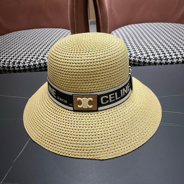 CE Ribbon Straw Bucket Hat 491800