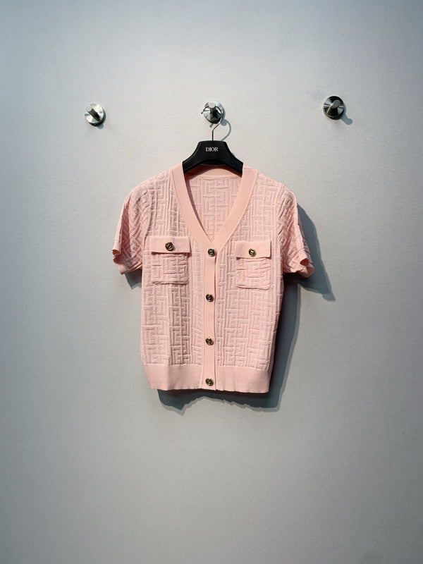 Balmain 26SS Cardigan Short-sleeved Shirt in Viscose