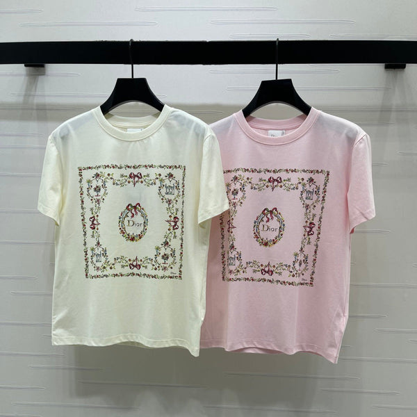 CD 26 Embroidered Short-Sleeve T-Shirt in Cotton