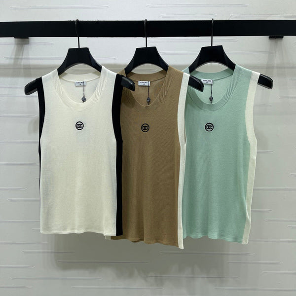 CC 2026 Color-blocked Knit Vest Tencel 390651