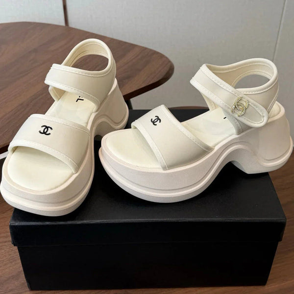 CC 2026 Platform Sandals Lambskin 833986