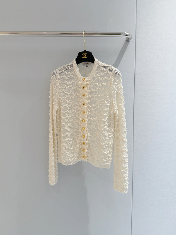 CC Métiers d'Art 2026 Sheer Cardigan Silk 750204