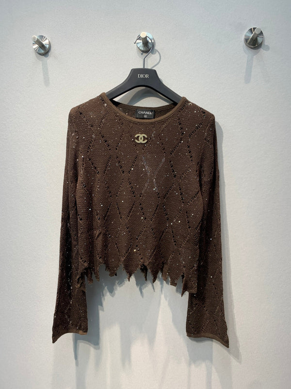 CC 26SS Openwork Knit Sweater Wool 416580