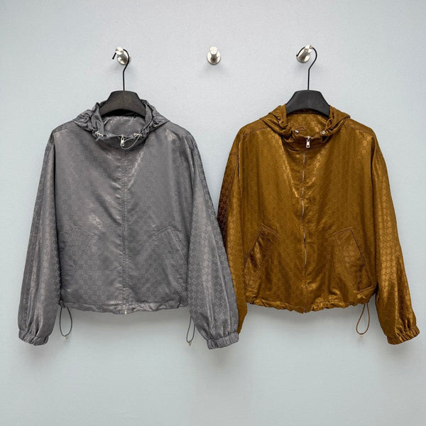 GG 26s Jacquard Short Windbreaker Jacket Polyester 425208