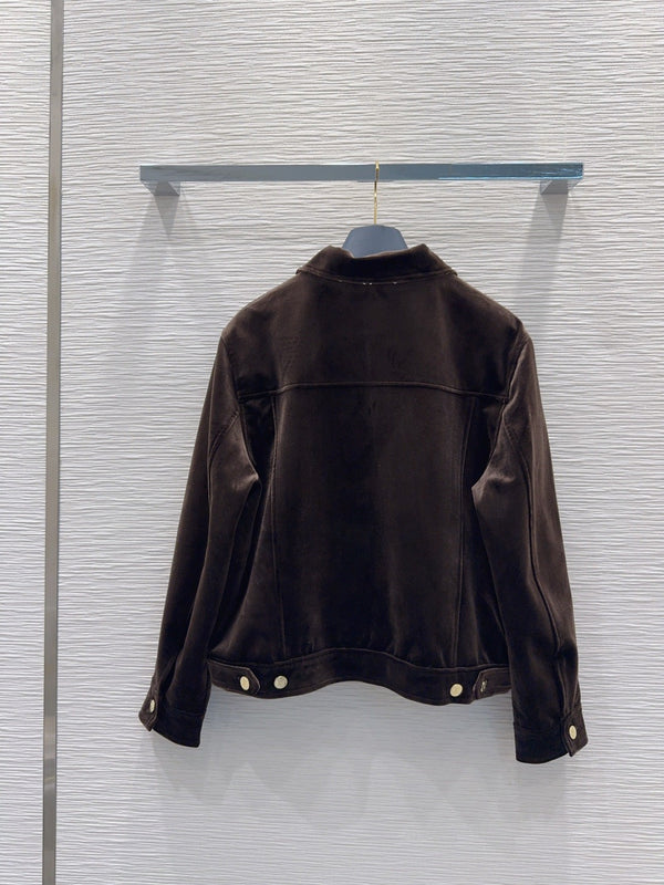 LV 26FW Velvet Jacket Vintage Casual Polyester 436407
