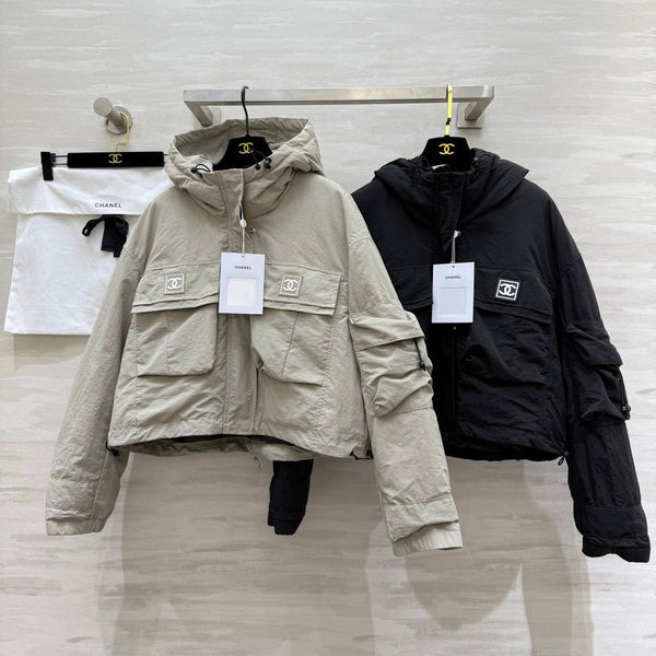 CC 26S Cropped Hooded Jacket Utility Pockets 435319