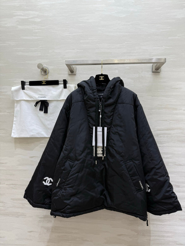 CC 26S Vintage Hooded Drawstring Puffer Jacket 435297