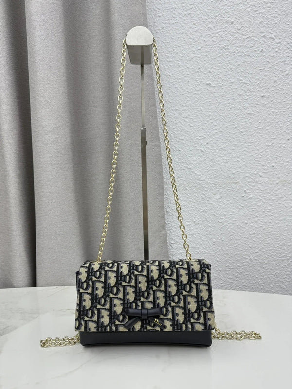 CD 2026 Chain Bag 21cm Fabric Lambskin