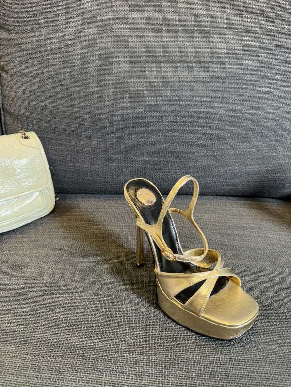 YSL 26S Cross-Strap Sandals 150 Mm Calfskin
