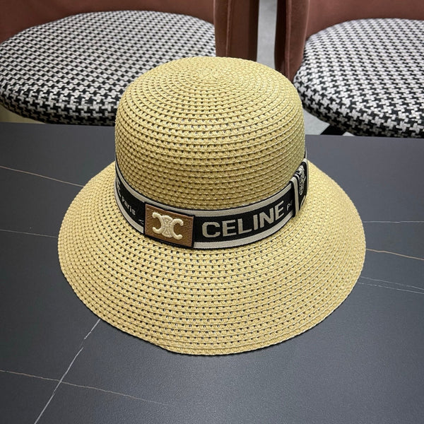 CE Ribbon Straw Bucket Hat 491800