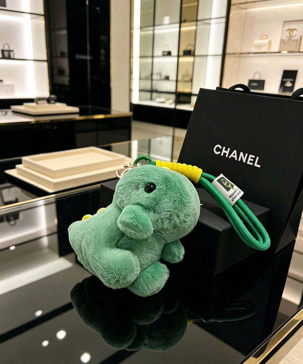 CC Cute Green Dinosaur Plush Toy Bag Charm