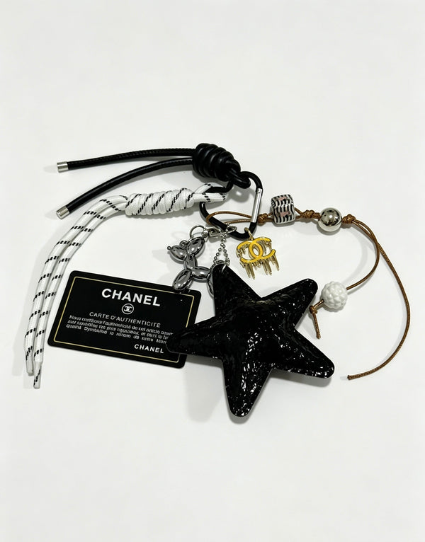 CC Bag Charm With Black Star