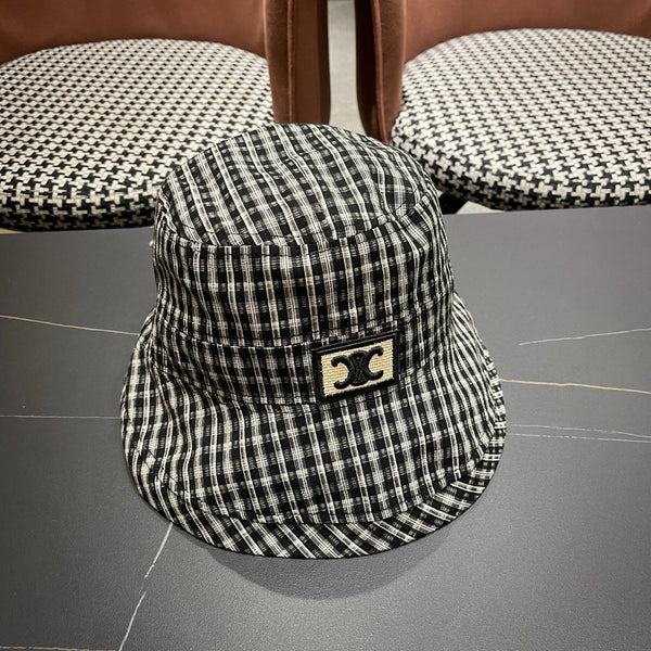 CE Fabric Black Caro Fisherman Hat 491732