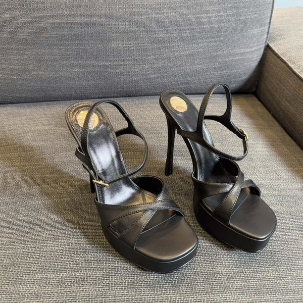 YSL 26S Cross-Strap Sandals 150 Mm Calfskin