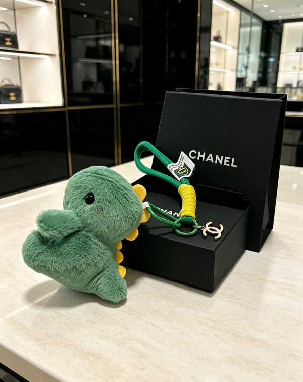 CC Cute Green Dinosaur Plush Toy Bag Charm