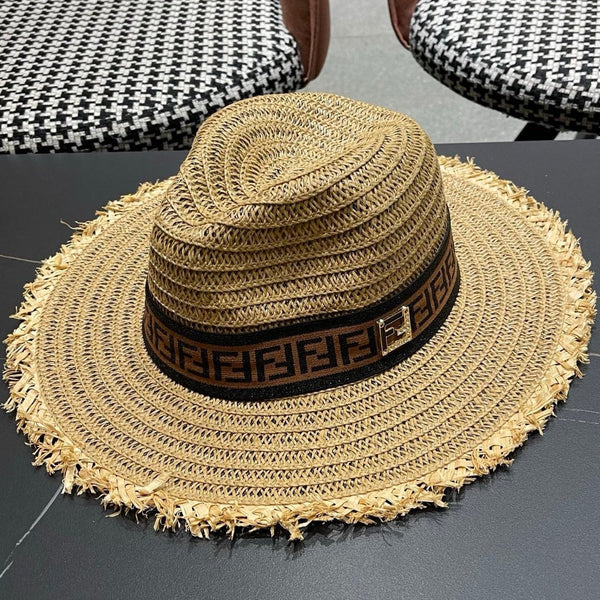 Wide-Brimmed Straw Hat 491777