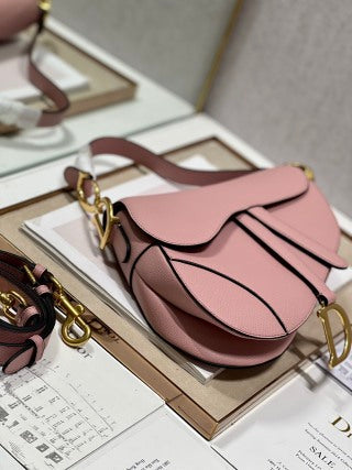 CD Saddle Bag Retro Pink in Cowhide 288170