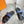 Chypre Sandal Black with blue straps Leather