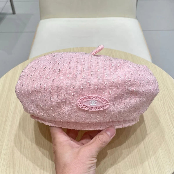 CC Embroidered Chanel Logo Beret 412878