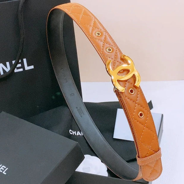 CC 2026 Quilted CC Buckle Belt 30mm Lambskin