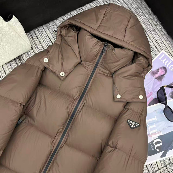 Prada 2025 Long Jacket Re-Nylon Down 322412
