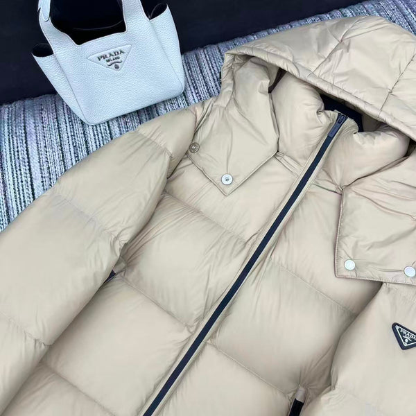 Prada 2025 Long Jacket Re-Nylon Down 322412