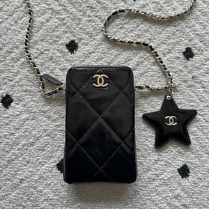 CC 2026 Phone Case With Star Calfskin