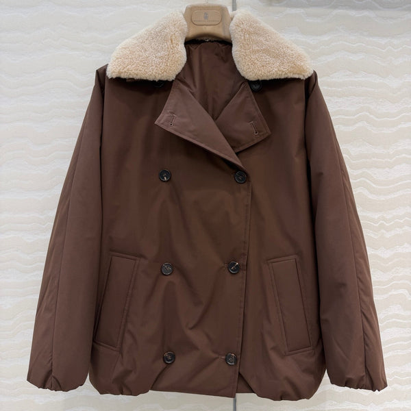 BC 26FW Shearling-Collar Down Jacket Polyester 440963