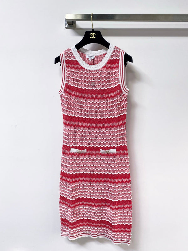 Chanel Three-Color Vest Dress in Tencel