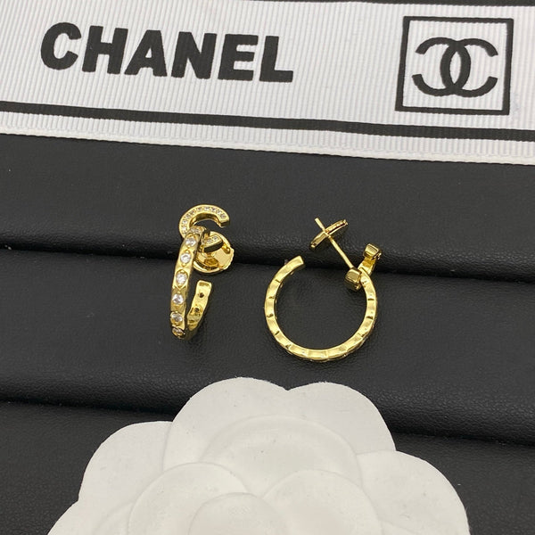 Chanel Coco Crush CC Hoop Earrings