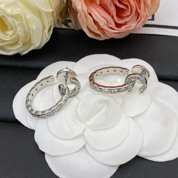 Chanel Coco Crush CC Hoop Earrings
