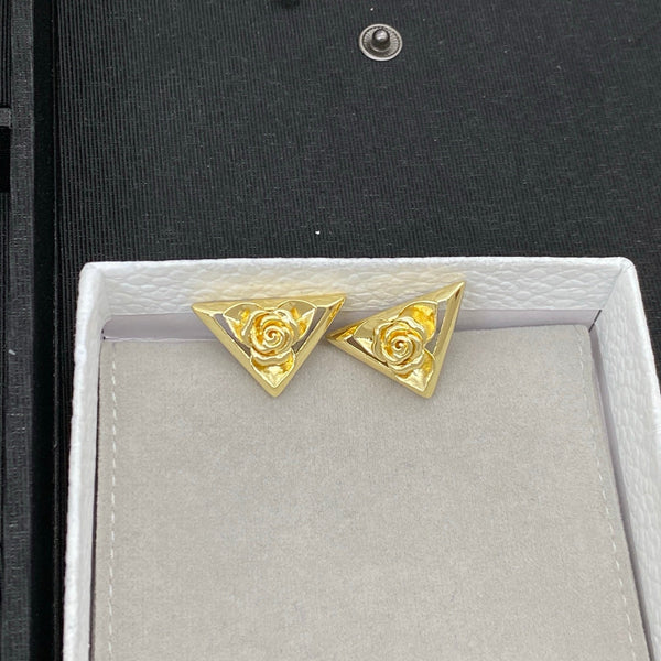 Prada Eternal Gold Triangle Earrings