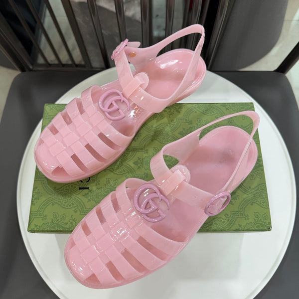 GG Sandals with Double G Light Pink TPU 818205