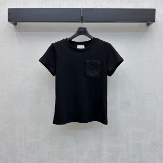 HM 26 Embroidered Pocket Short-Sleeve T-Shirt in Cotton
