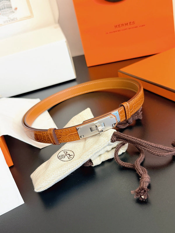 HM Kelly 18 Belt Croc-Embossed Leather 214090