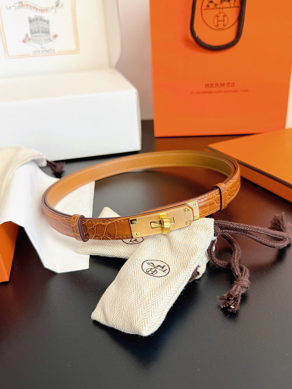 HM Kelly 18 Belt Croc-Embossed Leather 214090