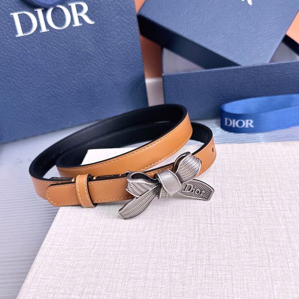CD Diorissimo Bow Belt 2cm Leather 212526