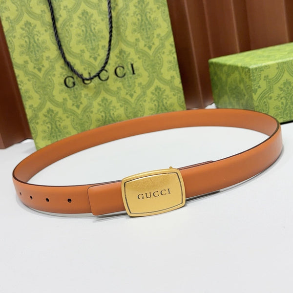 GG Reversible 2.5cm Belt Leather 213035