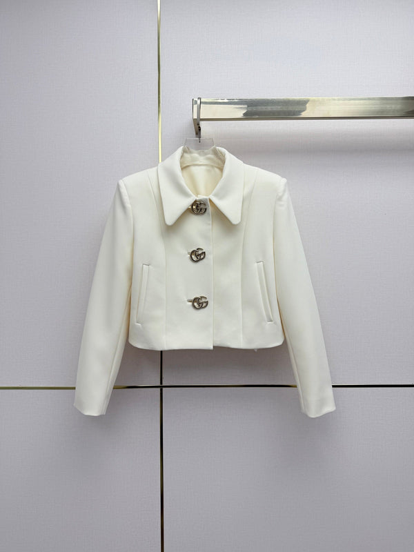 GG 26S Crepe Jacket Double G Buttons Polyester 437650
