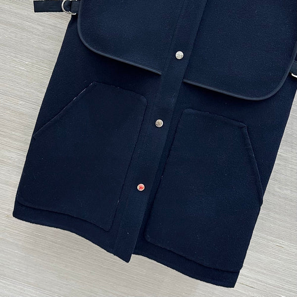 HM 26S Chaine d'Ancre Long Reversible Vest Wool Cashmere 427314