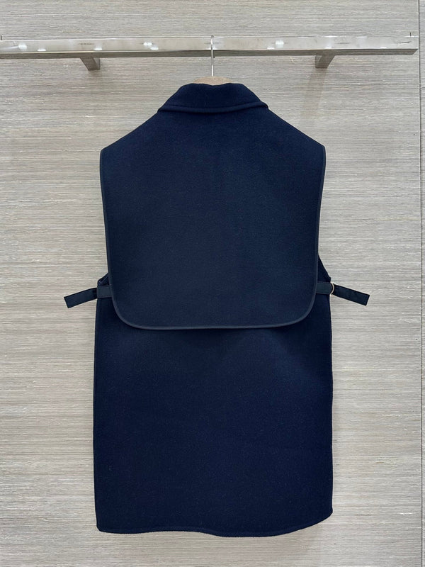 HM 26S Chaine d'Ancre Long Reversible Vest Wool Cashmere 427314