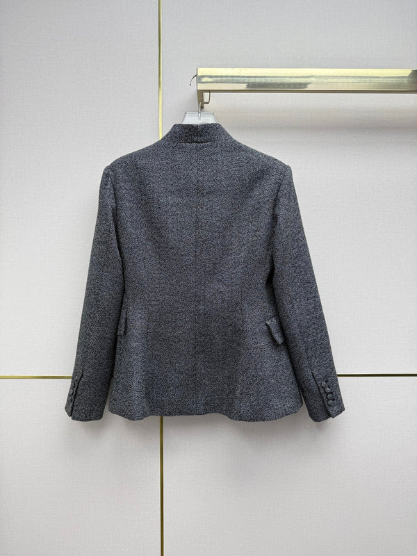 CD 26SS Collarless V-Neck Blazer Silk 432459