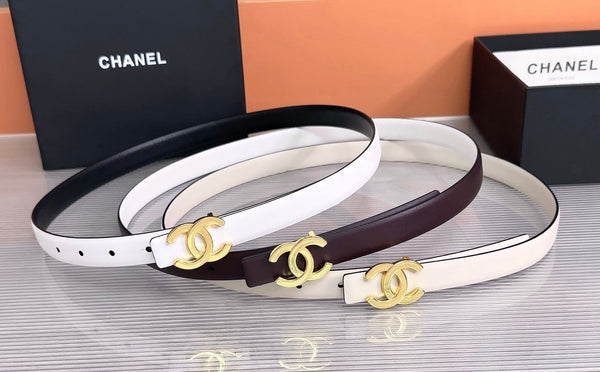 CC 26W Belt 2cm Double-Sided Calfskin 218289