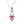 BUTTERFLY CHANDELIER CLASSIC PINK SILVER DIAMOND NECKLACE