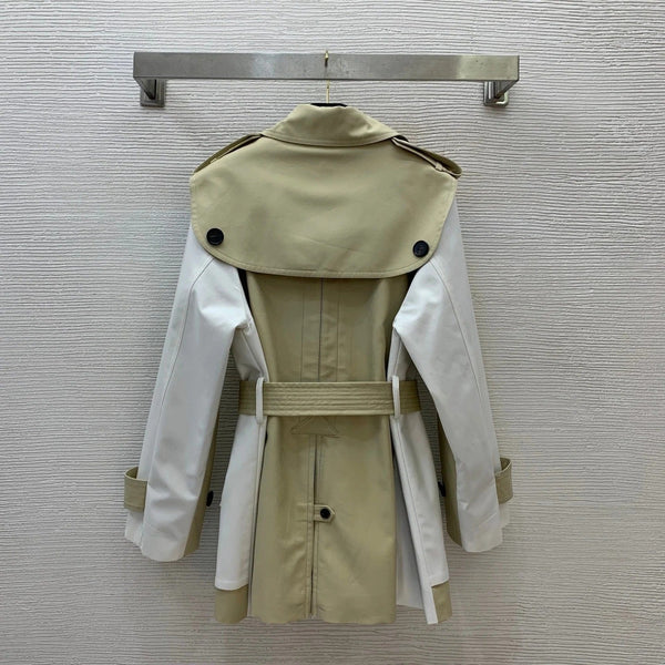 CD 26S Colorblock Double-Breasted Trench Coat
