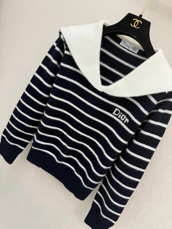 CD 2026 Striped Sailor-style Sweater Wool 787717