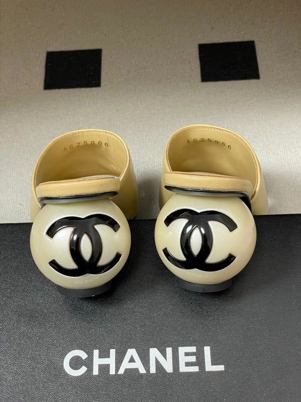 CC 2026 Pearl Heel Sandals 70 Double C Buckle Sheepskin
